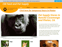 Tablet Screenshot of cwfeedandpet.com